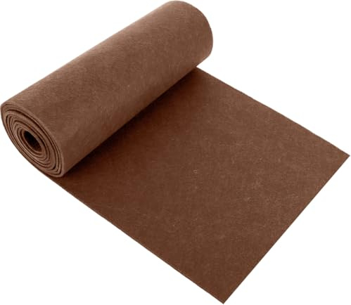 Gohytal Filz Meterware Filzrolle Filzstoff 30cm x 250cm x 3mm, Dekofilz Taschenfilz FilzstoffBespannstoff aus Filz, Innenraumverkleidung Bezugsstoff Bastefilz für DIY Box Liner(Dunkelbraun)