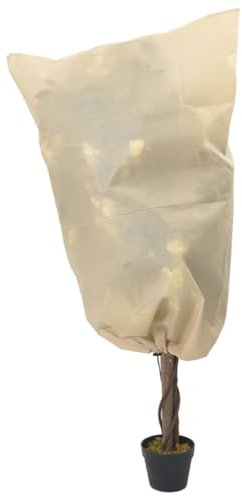 Festnight Winterschutz Für Kübelpflanzen 12 STK.,Pflanzenschutz Winter,Wintervlies Für Pflanzen Frostschutz mit Kordelzug Pflanzen Winterschutz 70 g/m² 0,8x0,8 m Abdeckung Pflanzen Frostschutz