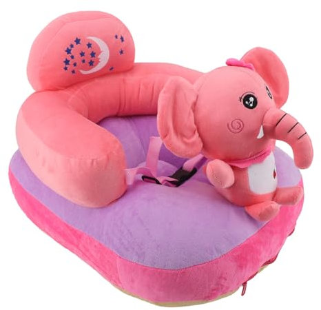 Babystützsitzsofa, Babystützstuhl, Weicher Plüsch, Verstellbare Winkel, Stabile Basis, Funktion für den Innenbereich (Elefantenkalb)