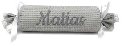 variouss Cojín Antivuelco Caramelo Waffle, Cojín en Piqué Waffle Personalizable en una Amplia (Gris)
