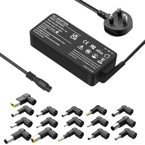 SLDYAPCX 90W Universal Laptop Charger with 16 Tips AC Power Adapter Compatible with HP Dell Len-ovo Acer Asus IBM Samsung Toshiba Sony Gateway Notebook Ultrabook Laptop