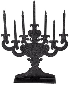 Cosy Home Chandelier en Bois Halloween, Noir, 13x4x15 cm