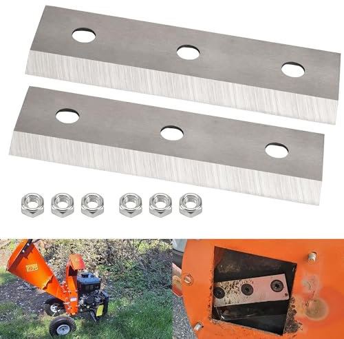 FancyTark 2 Set Replacement Blades for C40 Wood Chipper 4 inch Max Diameter Shredder/Mulcher, High Speed Steel Cutting