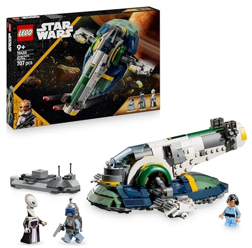 LEGO Star Wars 75433 Jango Fett's Starship - Play & Display Toy with Rotating Wings & 3 Minifigures incl. Boba Fett - Attack of the Clones Gift for 9+ Year Old Boys & Fans