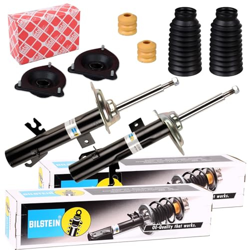 2x Bilstein B4 Gas Stossdämpfer + Domlager vorne | 22-119186 + 22-119193 + 24266 + 910121 Kompatibel mit Mini (R50, R53),Mini Cabriolet (R52)
