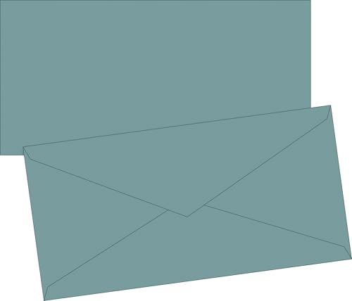 BRUNNEN Briefumschläge Universalpapier | DIN lang, 80 g/m², petrol, 10 Stück