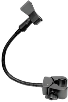 Dickly Einstellbare Mikrofonständer Mikrofonhalterung mit Rundrohrklemme Schwanenhals -Mikrofonhalter für Bike -Lenker am Nachtteil, Passt 15 bis 50 Mm