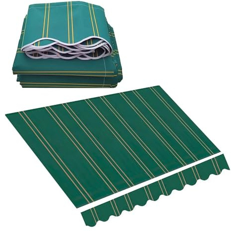 YHDMDQ Lona De Repuesto para Toldo - Cubierta De Jardín, Patio, Terraza, Balcón Exterior 4x3.5m, Vela De Sombra Recambio De Tela (Green,2.5x2m/8x6.5ft)