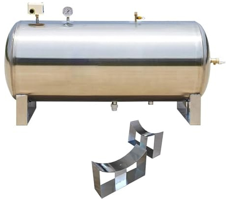 ZYHAOYAN Depósito De Presión De Acero Inoxidable 304 con Puerto De Limpieza, Depósito De Agua Horizontal Totalmente Automático, for Cocina/Ducha/Aseo/jardín(160L/42.3Gal)