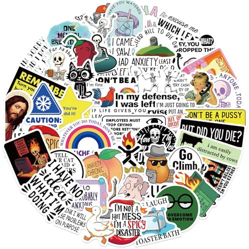 50 Stück Lustige Meme Sticker Set,Meme Aufkleber für Auto Laptop Skateboard Fahrrad Moped Motorrad Fahrrad Computer,Geeignet für Erwachsene (Sarkastisch)