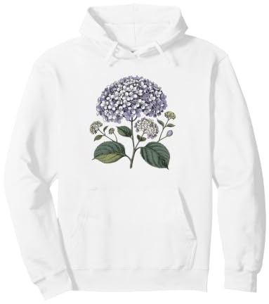 Climbing Hydrangea Vine Illustration Gardener Wall Garden Pullover Hoodie