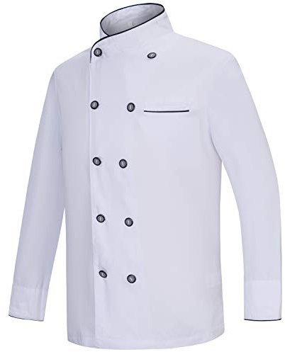 Misemiya - UNIFORME CHEF VESTES MONSIEUR MANCHES LONGUES - Ref.842B - X-Large, Blanc
