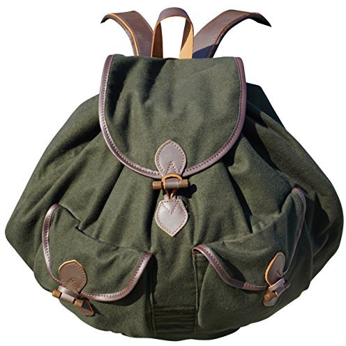 Waffenpflegewelt Lautloser Jagdrucksack Wanderrucksack imprägniertes Qualitätsleinen jagdgrün 45 Liter Volumen