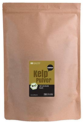 Wohltuer Bio Kelp Pulver aus dem Atlantik | Zertifiziertes Kelp Algenpulver | In Rohkostqualität | Smoothie Pulver 200g