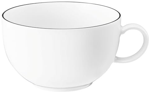 Seltmann Lido - Taza de café con leche (0,35 L, 6 piezas), color negro