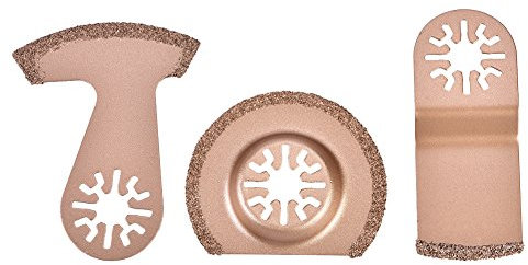 YWBL-WH Oszillierendes Sägeblatt-Set, Halbkreis E-förmiges gebogenes Hartmetall-Sägeblatt, Siliziumkarbid, für Zement, Splitt, Mörtel, Keramikfliesen