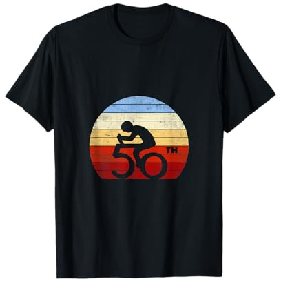 50 compleanno regalo mountain bike ciclismo vintage ciclo Maglietta