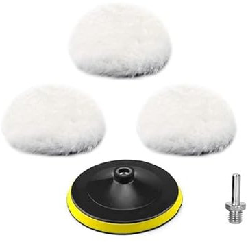 WABTU Polierpad 5 Stücke Auto Polierpad Set Polierscheibe Werkzeug 3/4/5/6/7 Zoll Bohrer Polierscheibe Kit for Auto Polierer Auto Lack Wachsen Pflege Polierschwamm (Size : 3inch 80mm - 5PCS)