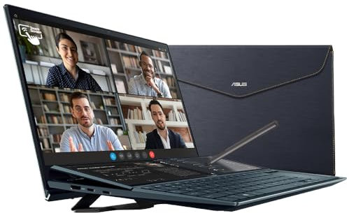 ASUS ZenBook Duo UX482EAR 14.0 Dualscreen Full HD Laptop with Touchscreen (Intel i7-1195G7, 16GB RAM, 1TB PCIe SSD, Windows 11, ScreenPad Plus with Stylus Pen) Intel EVO Certified
