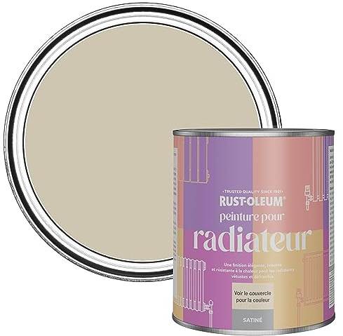 Rust-Oleum Green Heat Resistant Radiator Paint in Satin Finish - Silver Sage 750ml