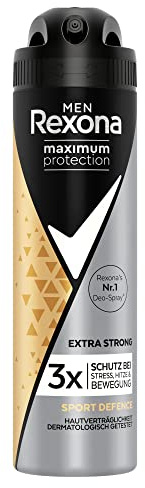Rexona Män Maximum Protection Anti-Perspirant Spray Sport Defence med tillförlitligt skydd mot stark svettning och kroppslukt 150 ml 1 styck