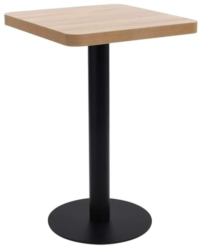 vidaXL Mesa de bistró MDF marrón Claro 50x50 cm