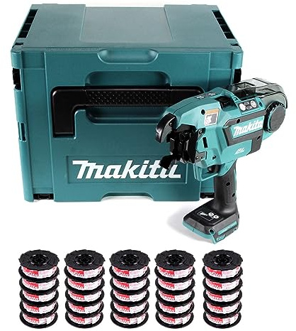 Makita DTR 180 ZJ Akku Bewehrungsverbinder 18V Brushless im Makpac mit 25x Bindedraht - ohne Akku und Lader