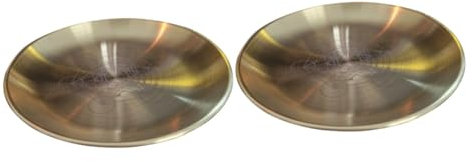 HOMSFOU 2st Pentagramm Metallschalen Metallständer Tischkerzen Altar-Zeremonie-Platte Ständer Für Stumpenkerzen Kerzenhalter Mit Sternenglocke Dekorative Legierungsplatten Teelicht Einfach