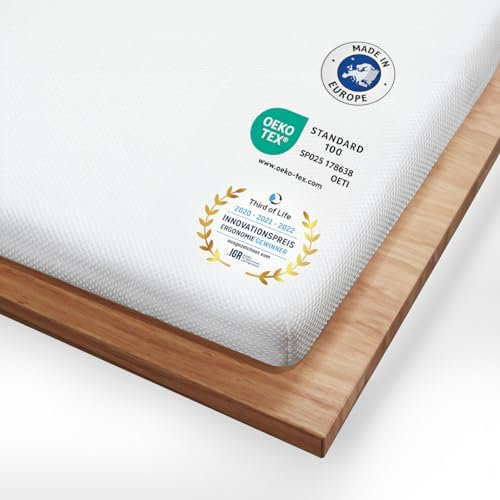 Topper 200x200cm AERO, Oekotex Zertifiziert, Memory Foam Matratzentopper 200x200, Atmungsaktiver Mesh-Bezug, Gummizug für festen Halt, Designed in Germany, Made in Europe, Matratzen-Auflage mit 5 cm