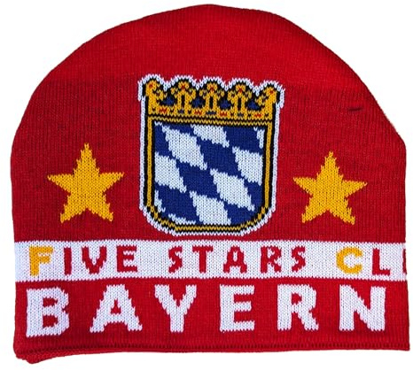 Generisk Bayern mössa/beanie – söt –, röd, vit, blå, gul, 59 cm