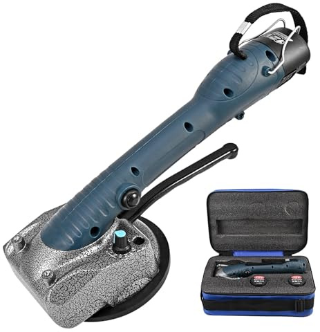 Tanniws Tile Vibration Tool 10-150 Hz Electric Handheld Tile auto Leveling Machine 10 Frequency Speed Adjustment Automatic Leveler Vibration Installation Tool with 125 x 125mm Tile Suction Cup
