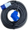 IntuiFlex Prolunga 25 Metri CEE da Campeggio con Presa Angolare, Cavo Tripolare 3x2,5, Set Prolunga Industriale + 2 Cinghie in Velcro, IP44, 230V/16A per Camper, Caravan e Barca