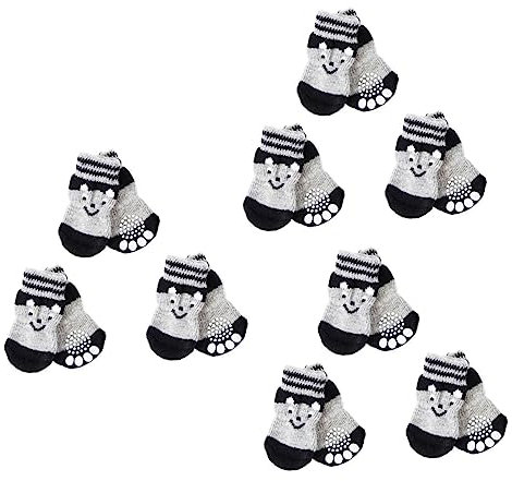 YARNOW 9paare Pet Dog Anti- Cotton Socks Bequeme Und Warme Pfotenschutz-socken Für Hunde rutschfeste Baumwollsocken Bärenmuster