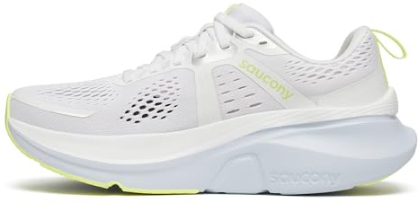 Saucony Women's Guide 18 Sneaker, White/Icemelt, 9