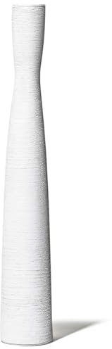 Sawoake Schlanke und Elegante Keramik Vase Dekoration, Moderne Vase Dekoration für Haus, Wohnzimmer, Esstisch und Büro(Weiß Groß