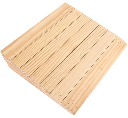 Holz Türrampe mit Rillenfläche für Rollstuhl und Kehrroboter Zuhause | Beige, Rutschhemmend und Verschleißfest, für Haus und Arbeit, als Übergang an Stufen und Türen