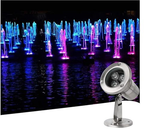 ALMLNLL Luci del Cortile Luci for Stagno ad Angolo Regolabile a 360°, luci a LED sommergibili IP68, for Sott'Acqua, Stagno, Fontana
