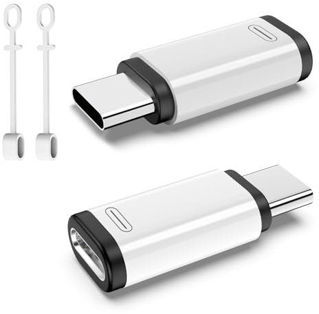 TiMOVO für Lightning auf USB C Adapter, 2 Stück USB C Stecker auf Lighting Buchse Adapter mit 36W Schnellladung & Datensynchronisation für iPhone 17 Air 16 15 Pro Max Plus, Nicht für Audio/OTG, Weiß