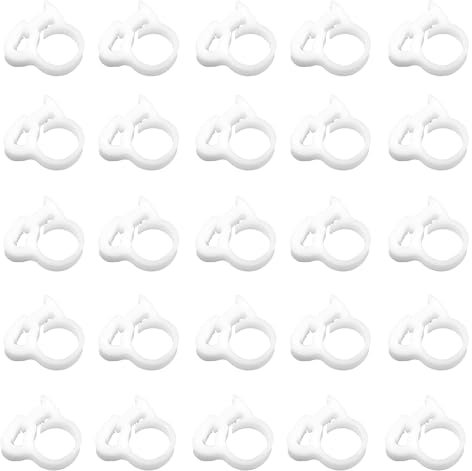 AUXBC 30Pcs 1/2” Double Gripping Nylon Hose Clamps, Snap Grip Plastic Hose Clamps (12.3-14mm), Heavy Duty Adjustable Ratcheting Clamps for Plumbing, Automotive (White)