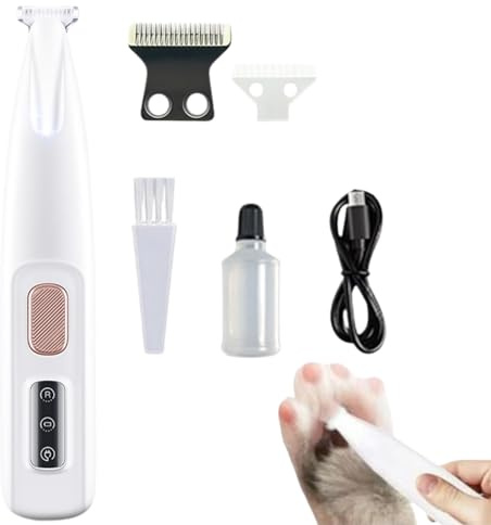 Dr. Pfoten PawTrim Pro - Schmerzfreie Pfotenpflege in Sekundenschnelle Pfotentrimmer für Hunde, Leiser Wasserdichter Hundepfoten Trimmer, Präzise Schermaschine für Pfoten Gesicht