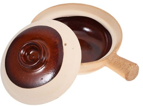 Alipis Cazuela De Cerámica Para Cocinar Al Vapor Olla Donabe Tradicional Cazuela De Terracota Con Tapa Para Preparar Arroz y Guisos Casa o Restaurante