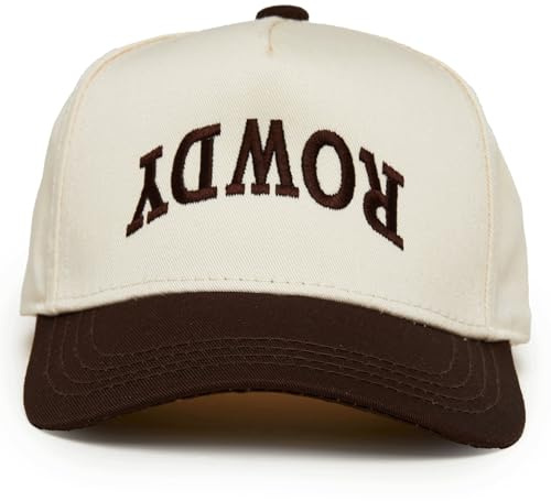 Kids 2 Tone Trucker Snapback Hat - Rowdy Upside Down - Brown/Beige | Children Ages 2-9 Years, Soft Cotton Trucker Hat with Adjustable Snapback, Everyday Play and Gifting