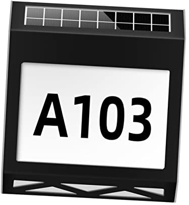 ETHZZLE 1 Set Solar Powered Address Sign Number Lamp House Number Light for Outdoor Use Easy to Install Durable and Material for Patios Gardens and Pathways