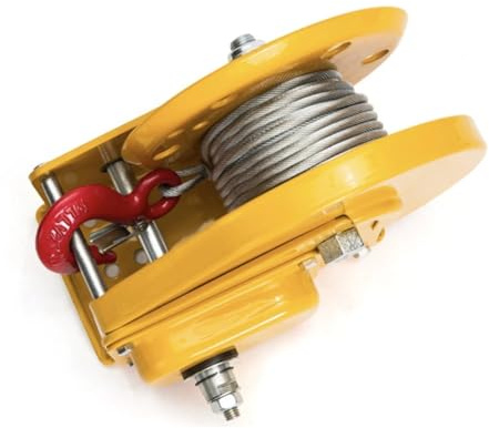Manual Winch, 1800LB Hand Crank Two-Way Self-Locking Manual Winch, Household Small Portable Traction Hoist With Brake Manual Winch