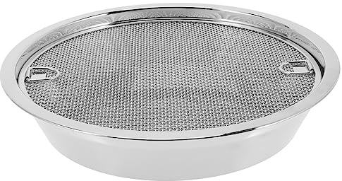 BESTYASH Plateau De Service Acier Inoxydable Double Pour Snacks Et Fritures Égouttoir à Huile Rond Pour Cuisine Plateau De Refroidissement Antiadhérent Pour Frites Et Apéritifs