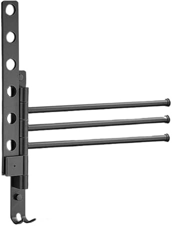 Porta Asciugamani Bagno | Barra Multiuso Girevole a 4 Bracci,Organizzatore in Alluminio Estraibile per Doccia Cucina Balcone