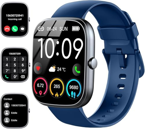 Smart Watch for Men/Women, 2025 Smartwatches Answer/Make Calls, 1.91 HD Fitness Watch with Heart Rate/Sleep Monitor/Step Counter, 110+ Sports, IP68 Waterproof Activity Fitness Tracker for Android IOS
