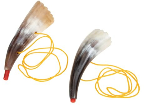 Abaodam 2piezas Trompeta Cuerno Infantil Juguete Musical Cuerda Para Actividades Al Aire y Celebraciones Sonido Claro y Compacto