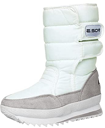 Genérico Botas Descanso Nieve Mujer,Botas De Nieve Para Mujer Zapatos Impermeables Para Exteriores Botas De Nieve De Invierno Zapatos CáLidos Y CóModos Para Mujer