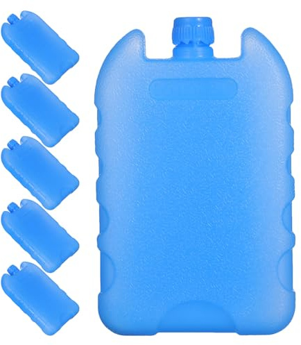 PAMINGONO 6pcs Medium Portable Air Conditioner Ice Crystal Packs Water Injection – Blue Ice Packs for Air Cooler Fans Reusable Cooling Fan Holders for Outdoor Camping and Festival Use